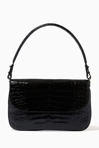 Luisa Shoulder Bag in Croc-embossed Leather
