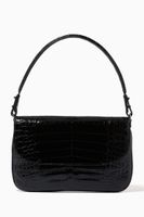 Luisa Shoulder Bag in Croc-embossed Leather - thumbnail