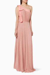 One-Shoulder Pleated Dress