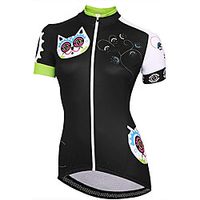 21Grams Women's Short Sleeve Cycling Jersey Summer Spandex Black Cat Bike Top Mountain Bike MTB Road Bike Cycling Quick Dry Moisture Wicking Sports Clothing Apparel / Stretchy / Athleisure miniinthebox - thumbnail