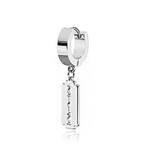 Men's Earrings Classic Holiday Birthday Stylish Simple Stainless Steel Earrings Jewelry Gold / White / Black For Street Formal Date Festival 1pc miniinthebox