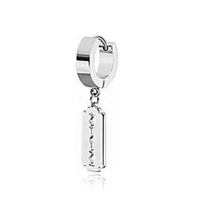 Men's Earrings Classic Holiday Birthday Stylish Simple Stainless Steel Earrings Jewelry Gold / White / Black For Street Formal Date Festival 1pc miniinthebox