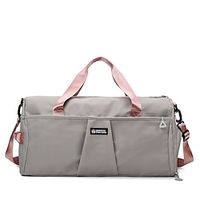 Women's Tote Gym Bag Oxford Cloth Travel Zipper Large Capacity Foldable Lightweight Color Block Black Pink Dusty Rose Lightinthebox - thumbnail