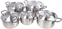Raj Aluminum Cooking Pot, Set of 5 Piece RATP01 Raj Aluminum Cooking Pot, Set of 5 Piece RATP01