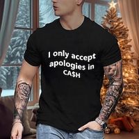 Letter Black White Green T shirt Tee Men's Graphic Cotton Blend Shirt Sports Classic Shirt Short Sleeve Comfortable Tee Sports Outdoor Holiday Summer Fashion Designer Clothing S M L XL XXL XXXL Lightinthebox - thumbnail