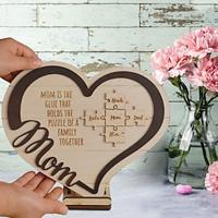 Mother's Day Creative Wooden Love Puzzle Personalized Festival Gift Wooden Craft Decoration Lightinthebox