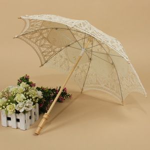 Retro Style Lace Handmade Hand Fan Parasol Umbrella Wedding Bridal Party Decor