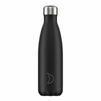 Chilly's Monochrome Water Bottles 500ml Black