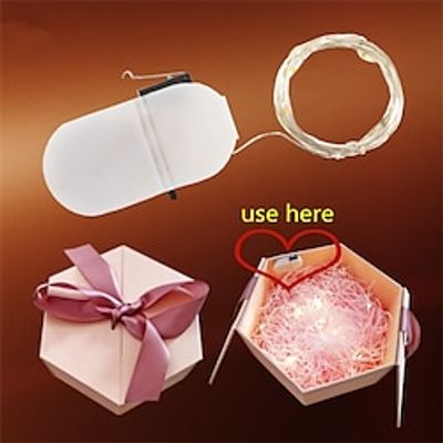 30pcs 10pcs Open the Lid and it Will Light Up 1m Copper Wire LED Lamp String Automatic Light For Christmas Wedding Party Box's Dec Lightinthebox