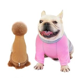 Autumn and Winter New Pet Pajamas Polar Fleece Dog Home Suit Soft and Warm Undercoat Color Contrast Dog Fighting Clothes Lightinthebox