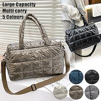 Women's Handbag Crossbody Bag Shoulder Bag Gym Bag Duffle Bag Boston Bag Polyester Outdoor Shopping Daily Zipper Large Capacity Lightweight Durable Solid Color Quilted Black White Champagne Lightinthebox - thumbnail