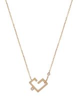 Hubb Necklace Small Solid Diamond Dot Plus 1 Solitaire - thumbnail