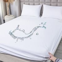 1Pc Waterproof Fitted Sheet Waterproof Mattress Protector Mattress Cover Machine Washable Lightinthebox - thumbnail