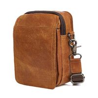 Ekphero Genuine Leather Scrub Shoulder Bag Leisure Outdoor Phone Bag Crossbody Bag For Men