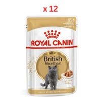 Royal Canin Feline Breed Nutrition British Shorthair (WET FOOD - Pouche) (Pack Of 12)