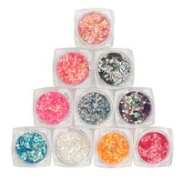 BORN PRETTY 10 Colors Nail Art Sequins Fish Scale Mermaid Hexagon Glitter Manicure DIY Decoration