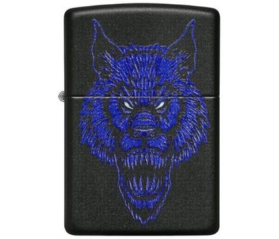 Zippo 49414 218 Werewolf Design Black Matte Windproof Lighter