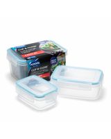 Addis Clip & Close Rectangular Food Container Clear Set of 3