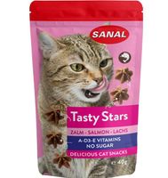 Sanal Cat Tasty Stars Salmon 40G - (Buy 3 Get 1 Free)