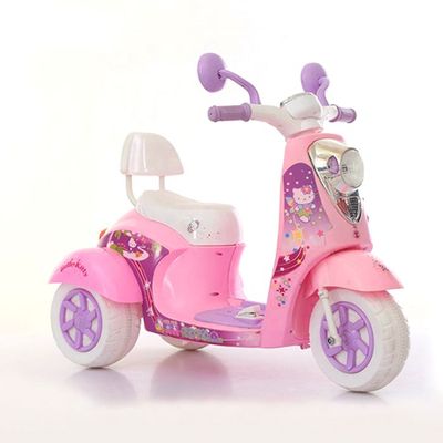 Megastar Ride On Frozen Style 6v Sparkly Scooty For Girls - Pink (UAE Delivery Only)