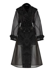 Organza Trench Coat - Black