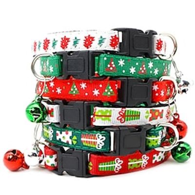 Send 6 Cat Collars And Dog Leash Accessories As Christmas Gifts With Bells Lightinthebox