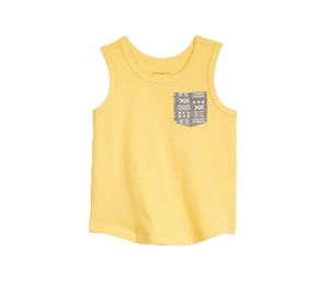 Baby Boy Printed-Pocket Cotton Tank Top  Corn Silk