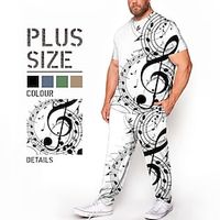 Men's Plus Size T-shirt Suits Big and Tall 3D Print Crew Neck Short Sleeves Spring  Summer Fashion Streetwear Casual Outdoor Daily Tops Lightinthebox - thumbnail