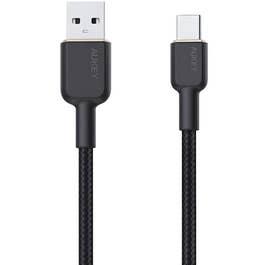 Braided USB 2.0 to USB C Cbl 0.9m - Blk