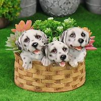 Cute Puppies Welcome Dogs Garden Decor for Entrance Garden Home Decor House Warming Gift, Resin Home Decoration miniinthebox