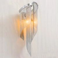 LED Wall Light Modern Luxury Style Silver Tassels Dining Room Office Iron Wall Light 402 W Lightinthebox - thumbnail