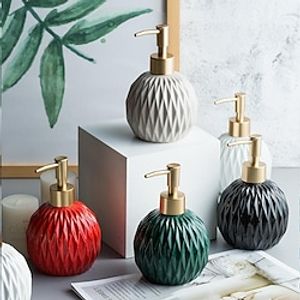 Ceramic Soap Dispenser 400ml Hand Sanitizer Bottle Press Bottle Dispenser Shampoo Body Wash Bathroom miniinthebox