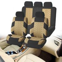 Car Seat Covers Full Set Polyester Steering Wheel Cover