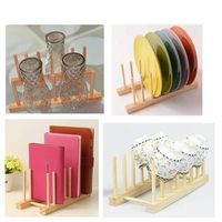 Durable Healthy Wooden Dish Plate Sock Fold Rack Holder Stand Dry Sun Shelf Storage Rack