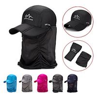 Women's Men's Hiking Hat Hiking Cap 1 PCS Outdoor Windproof Breathable Quick Dry Ultraviolet Resistant Hat Solid Color Polyester Taffeta Black Fuchsia Blue for Fishing Climbing Beach Lightinthebox - thumbnail