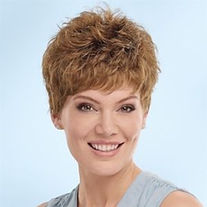 WhisperLite Wig Fresh Pixie Wig with Breathable Cap and Razored Layers/Multi-Tonal Shades of Blonde Silver Brown and Red miniinthebox