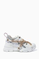 White Flashtrek Crystal Sneakers White Flashtrek Crystal Sneakers