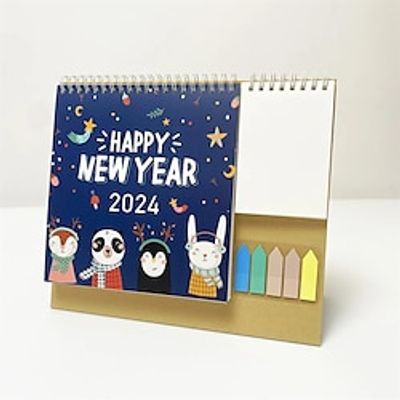 Calendar 2024 Desk Standing Calendars Daily Weekly Monthly Planner Table Schedule Office School Supplies Coil Calendar Lightinthebox