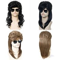 70's and 80's Men's Rock Party Long Curly Hair Role Halloween Play Headwear Lightinthebox - thumbnail