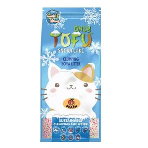 Nutrapet Tofu Snowflake Clumping Cat Litter Peach - 7 Liters