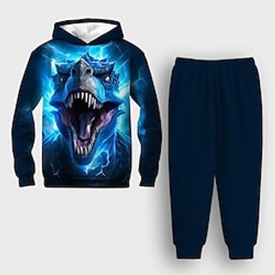 Boys 3D Dinosaur Hoodie Sweatpants Set Long Sleeve 3D Printing Spring Fall Active Fashion Cool Polyester Kids 3-12 Years Hooded Outdoor Street Vacation Regular Fit Lightinthebox Boys 3D Dinosaur Hoodie Sweatpants Set Long Sleeve 3D Printing Spring Fall Active Fashion Cool Polyester Kids 3-12 Years Hooded Outdoor Street Vacation Regular Fit Lightinthebox