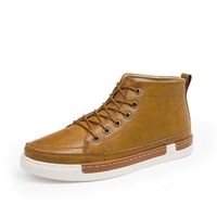 Men's Brogue Metal Eyelets Lace Up Casual Ankle Boots