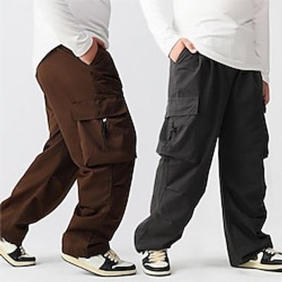 Kids Boys Pants Trousers Pocket Solid Color Comfort Pants School Cool Daily Carbon black Brown Mid Waist Lightinthebox Kids Boys Pants Trousers Pocket Solid Color Comfort Pants School Cool Daily Carbon black Brown Mid Waist Lightinthebox