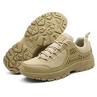 Men's Trainers Athletic Shoes Sporty Outdoor Hiking Shoes PU Elastic Fabric Breathable Non-slipping Wear Proof Black Brown Fall Spring miniinthebox - thumbnail