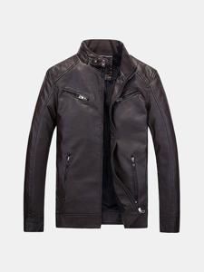 Biker Zipper Design Leather Jacket