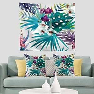 Tropical Tapestry with 2 Cushion Covers Set of 3 Wall Hanging Tree Trippy Tapestry Meditation Home Room Decoration Tapestries Backdrop Gift Lightinthebox