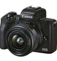 Canon EOS M50 Mark II Mirrorless Camera with 15-45mm Lens, Black