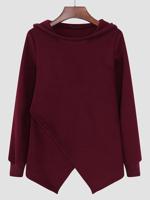 Irregular Hooded Women Hoodies