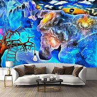 Psychedelic Trippy Painting Hanging Tapestry Wall Art Large Tapestry Mural Decor Photograph Backdrop Blanket Curtain Home Bedroom Living Room Decoration Lightinthebox - thumbnail