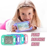 [3pcs] Kids Cartoon Tablet Labyrinth Large Track Labyrinth Balanced Roller Balls Pattern Palm Games Educational Toys For Kindergarten Gifts Random Color miniinthebox - thumbnail